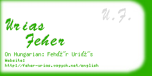urias feher business card